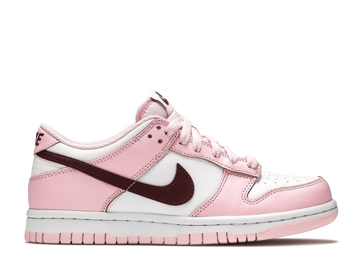 Nike Dunk Low Pink Foam Red White (GS) - The Hype Kelowna