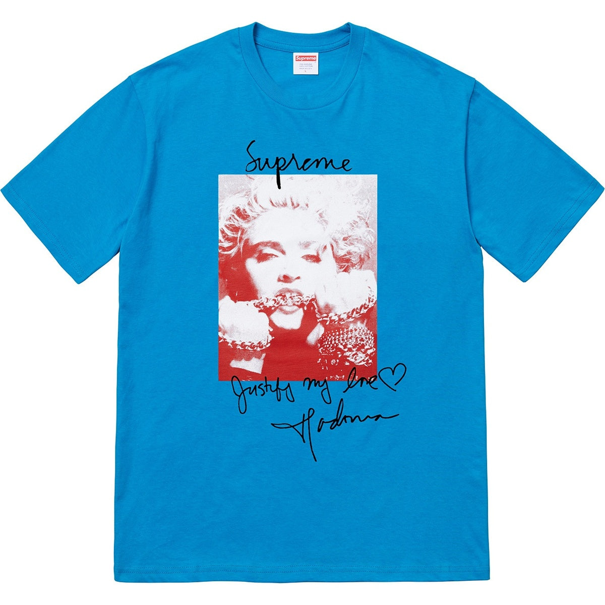 (BF25) Supreme Madonna Tee Bright Blue