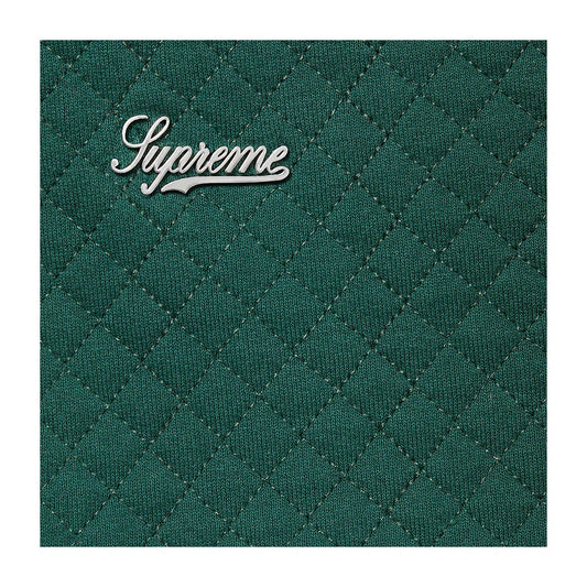 Supreme Micro Quilted Hooded Sweatshirt Dark Pine