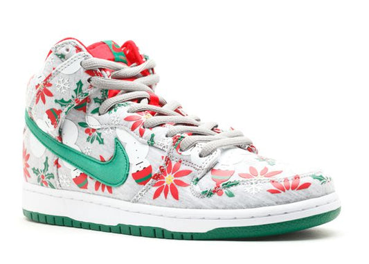Nike SB Dunk High Concepts Ugly Christmas Sweater Grey