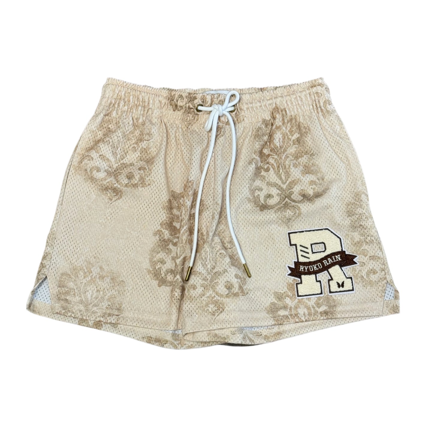 Ryoko Rain Mesh Shorts - Light Cocoa Damaske
