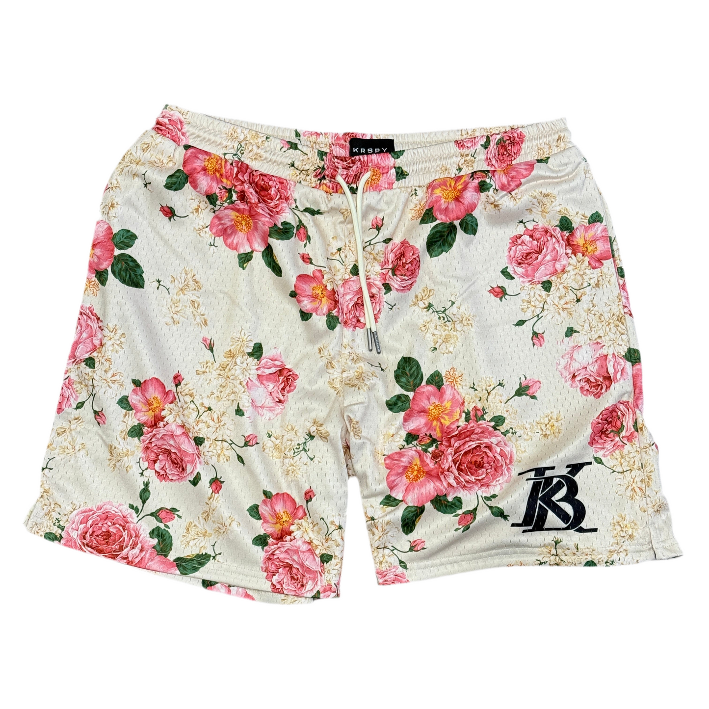 KRSPY Mesh Shorts Floral Cream