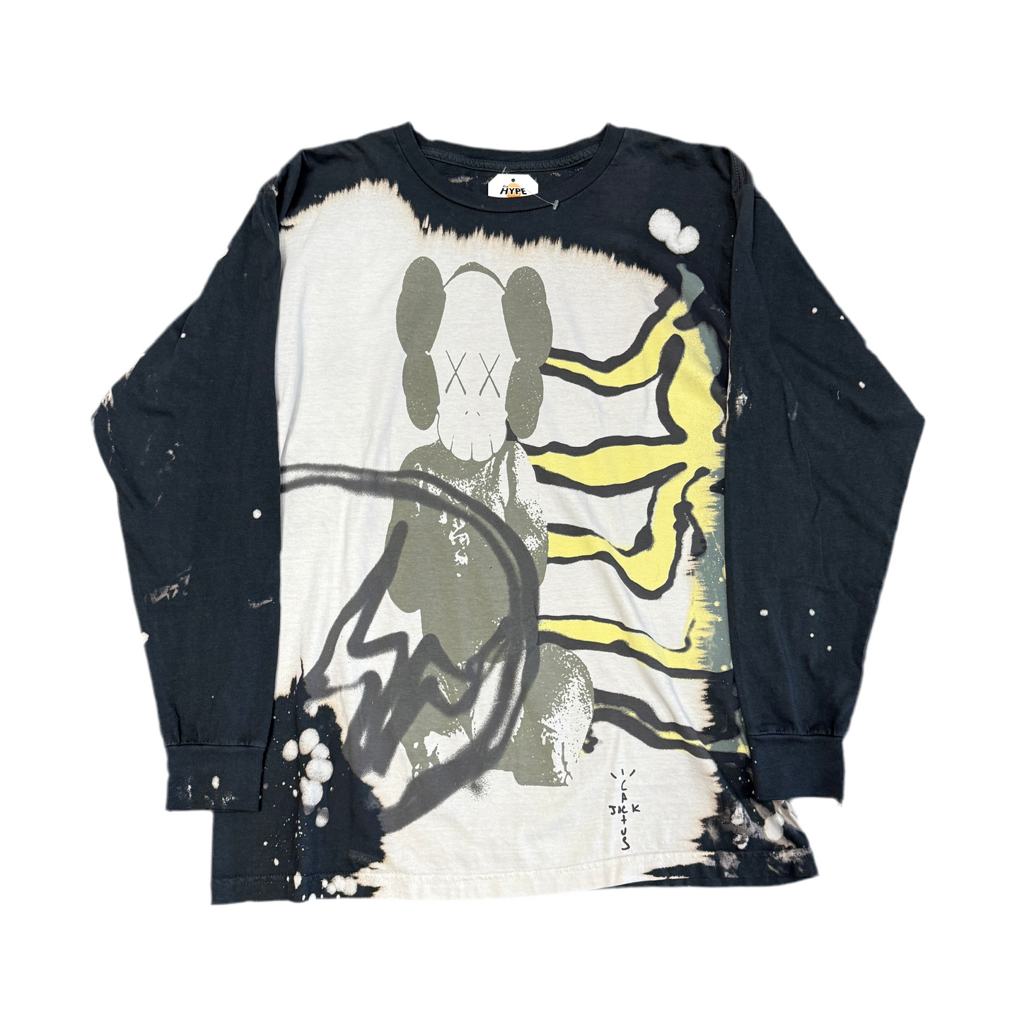 Travis Scott Cactus Jack + Kaws For Fragment L/S Tee Multi Grey