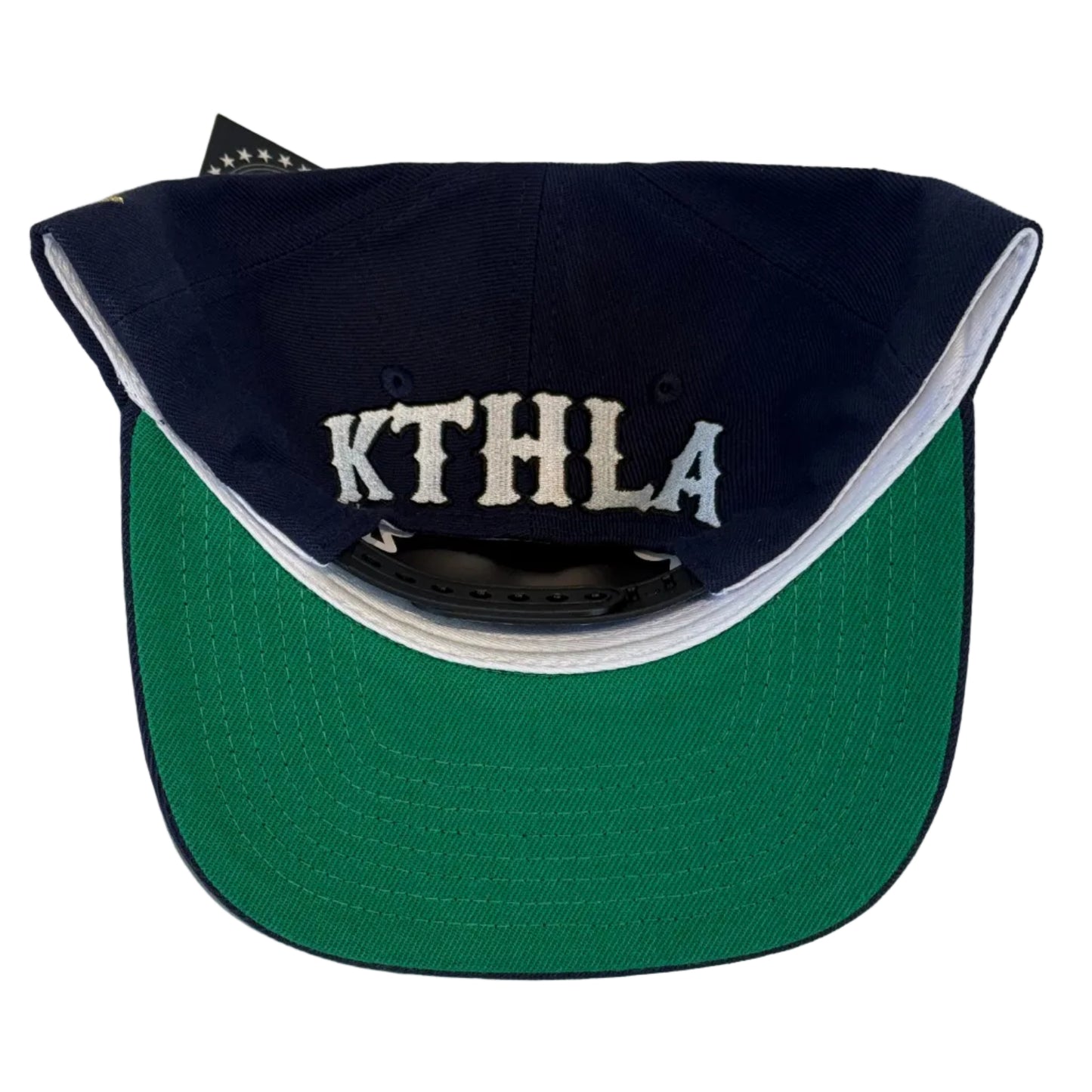 KillTheHype NY Navy Skeleton Flames Snapback Hat