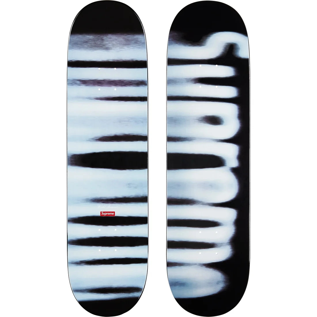 Supreme Blurred Logo Skateboard Deck Black