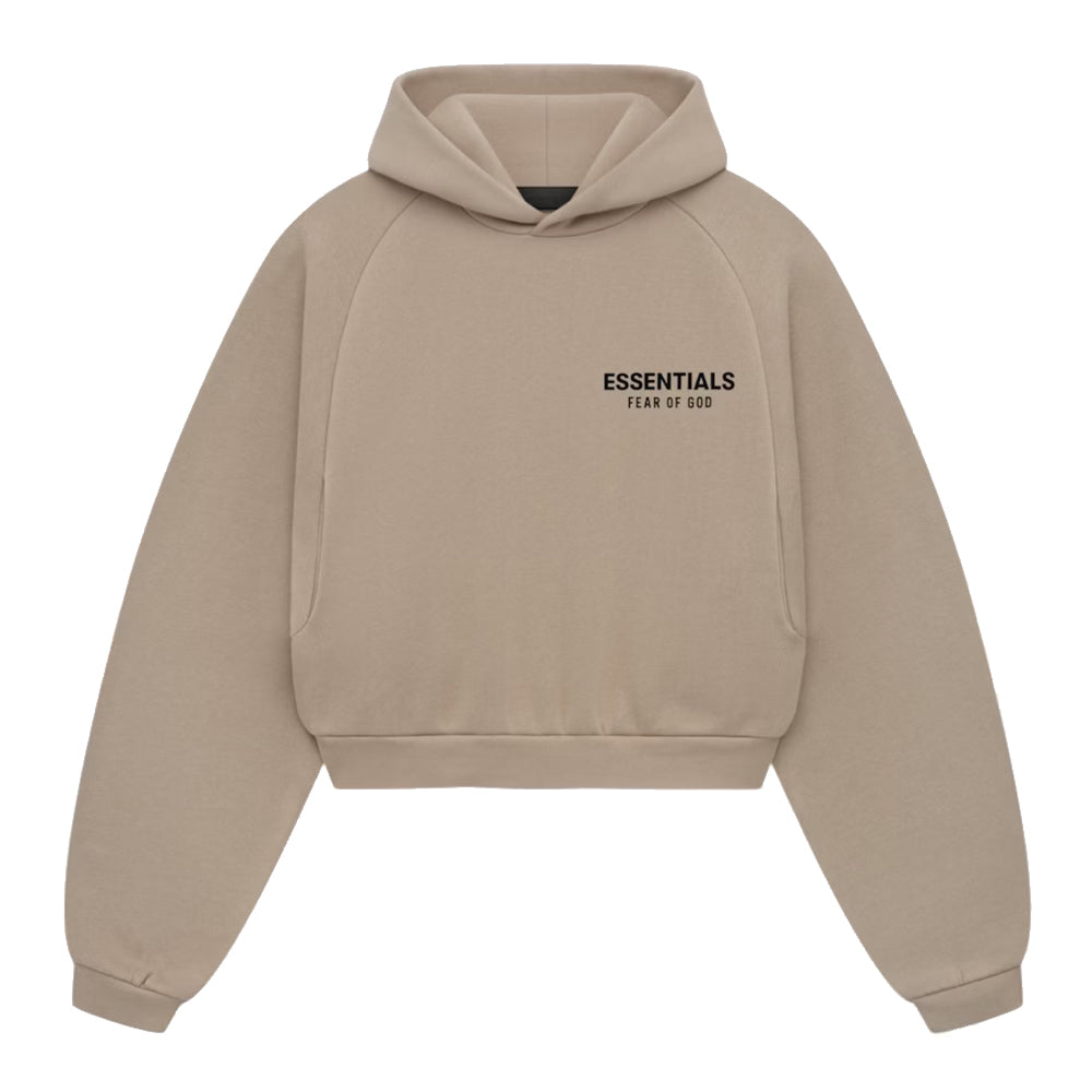 Essentials Women's Fleece Cropped Hoodie Desert Sand