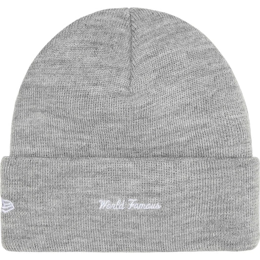 Supreme New Era Box Logo Beanie Heather Grey Navy (FW25)