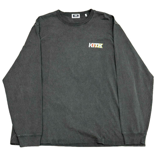 Kith Yellow Red Stone L/S Tee Stone Washed