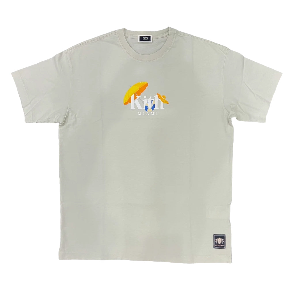 (BF25) Kith Miami Exclusive Serif Tee Chalk
