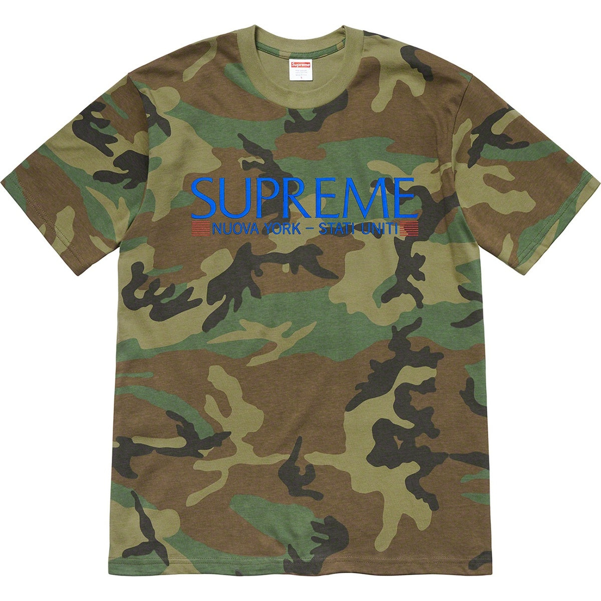 Supreme Nuova York Tee Woodland Camo