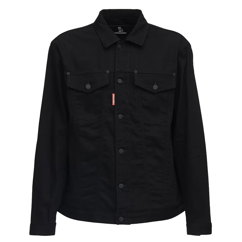 OVO x DSquared Chenille Denim Trucker Jacket Black
