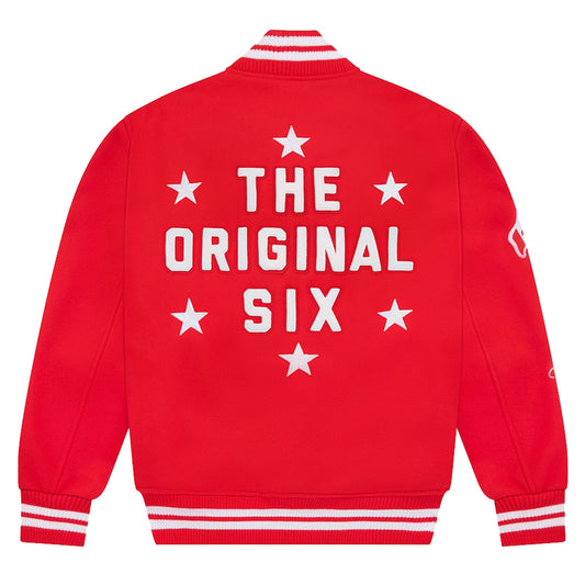 OVO x NHL Detroit Red Wings Varsity Jacket Red