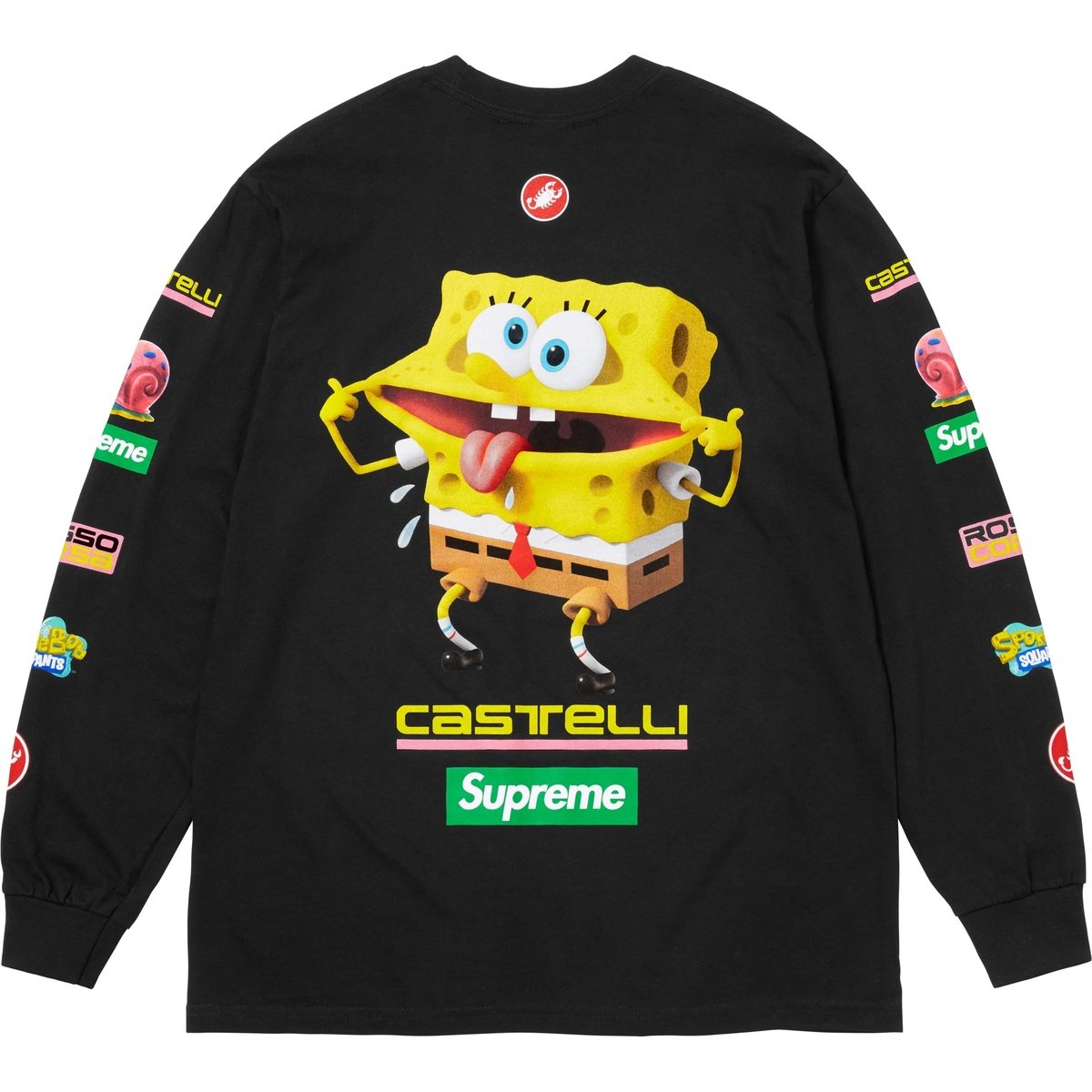 トップス Supreme SpongeBob Castelli Racing LS Tee Supreme SpongeBob SquarePants Castelli Racing L S Tee (SS25