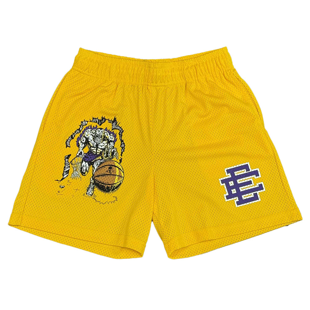 Eric Emanuel x Warren Lotas Mesh Shorts - Yellow