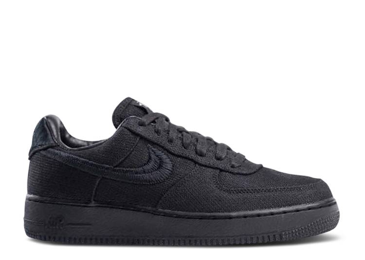 Nike Air Force 1 Low Stussy Black - The Hype Kelowna
