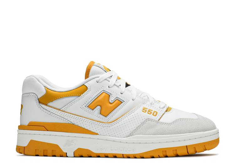 New Balance 550 Sea Salt Varsity Gold - The Hype Kelowna