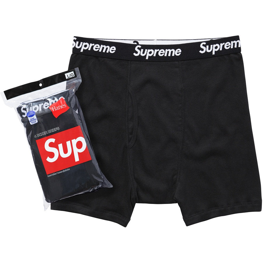 Supreme Hanes Boxer Briefs (4 Pack) Black - The Hype Kelowna
