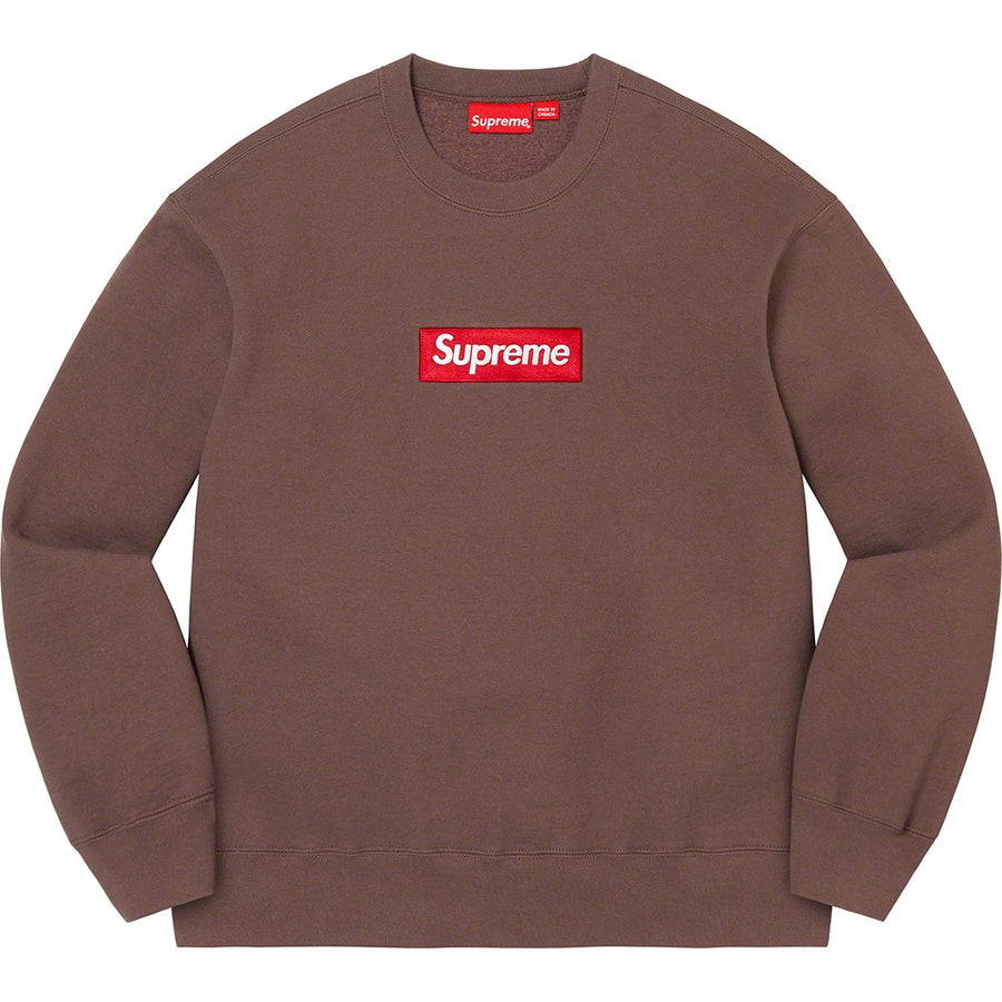 Supreme Box Logo Crewneck Brown The Hype