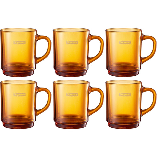 Supreme Duralex Glass Mugs (Set of 6) Amber - The Hype Kelowna