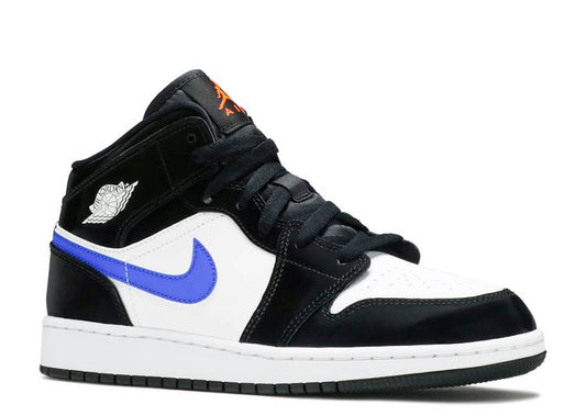 Jordan 1 Mid Black Racer Blue White (GS) - The Hype Kelowna