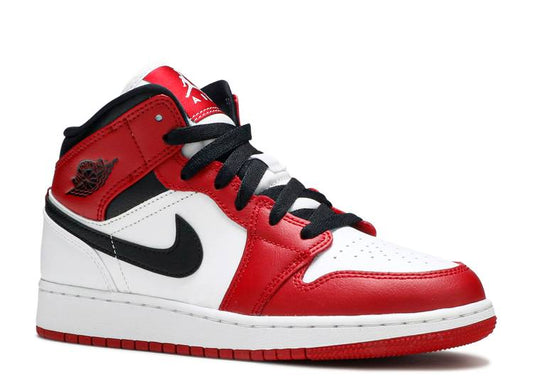 Jordan 1 Mid Chicago White Heel (GS) - The Hype Kelowna