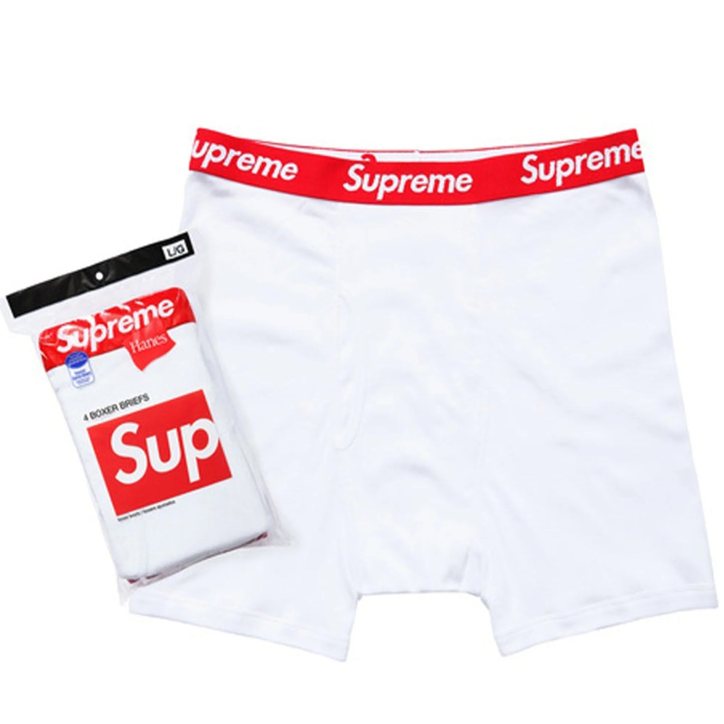 Supreme Hanes Boxer Briefs (4 Pack) White - The Hype Kelowna