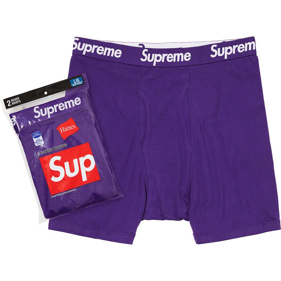 Supreme Hanes Boxer Briefs (2 Pack) Purple - The Hype Kelowna