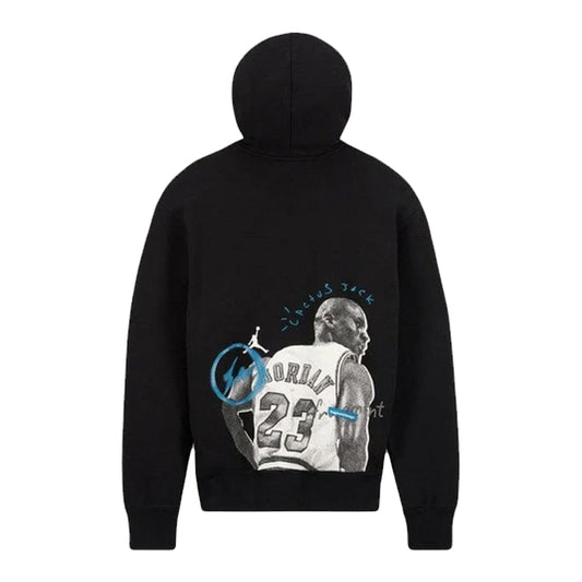 Travis Cactus Jack Fragment Jordan Hoodie Black