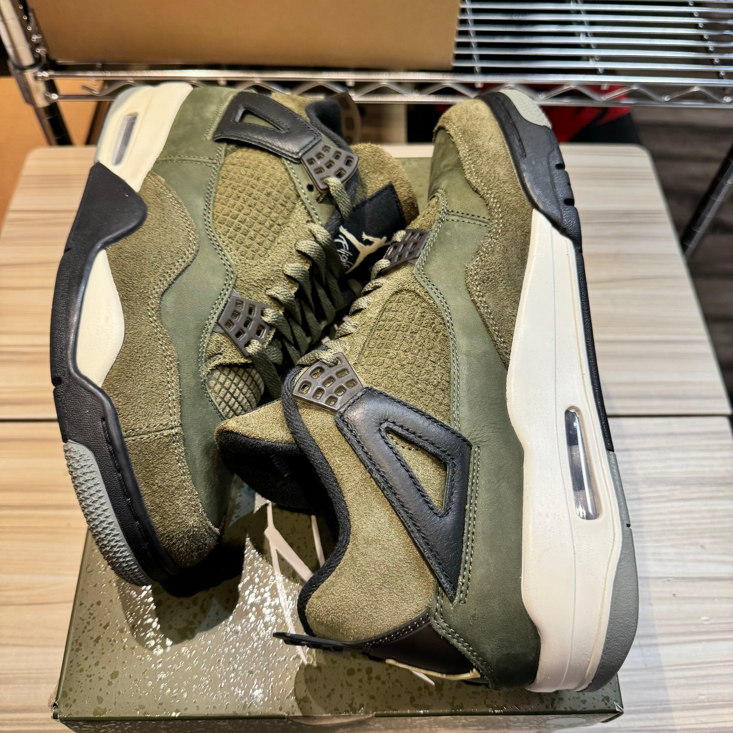 USED Jordan 4 Craft Medium Olive