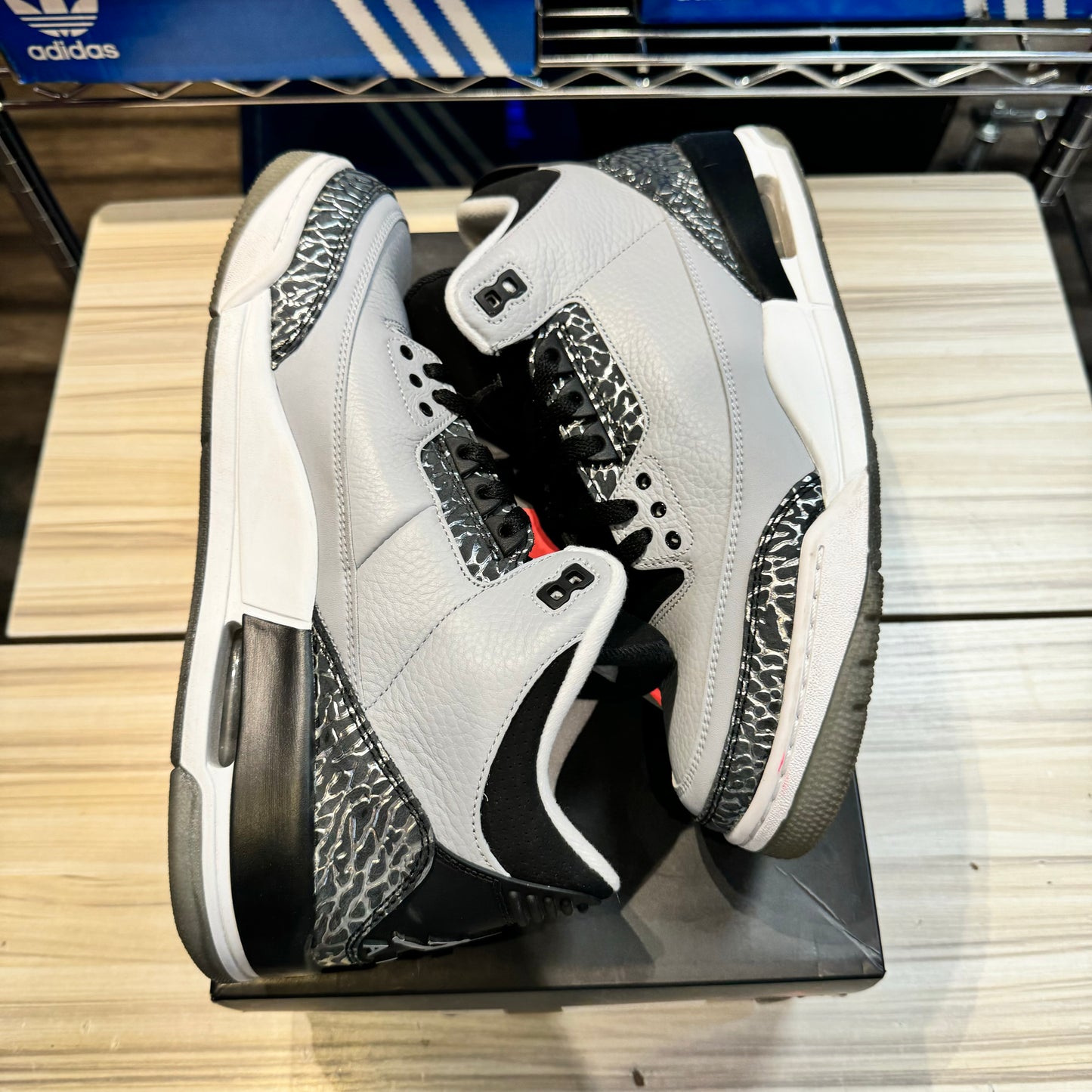 USED Jordan 3 Retro Wolf Grey