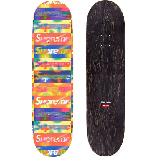 Supreme Distorted Logo Skateboard Deck Yellow