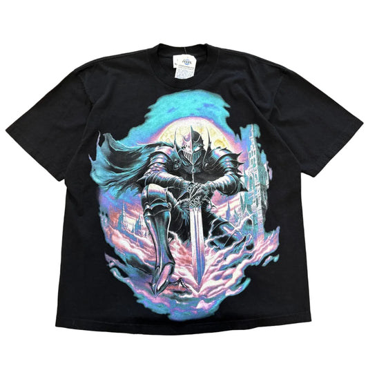 Warren Lotas Tee -The Protector Black Stonewash