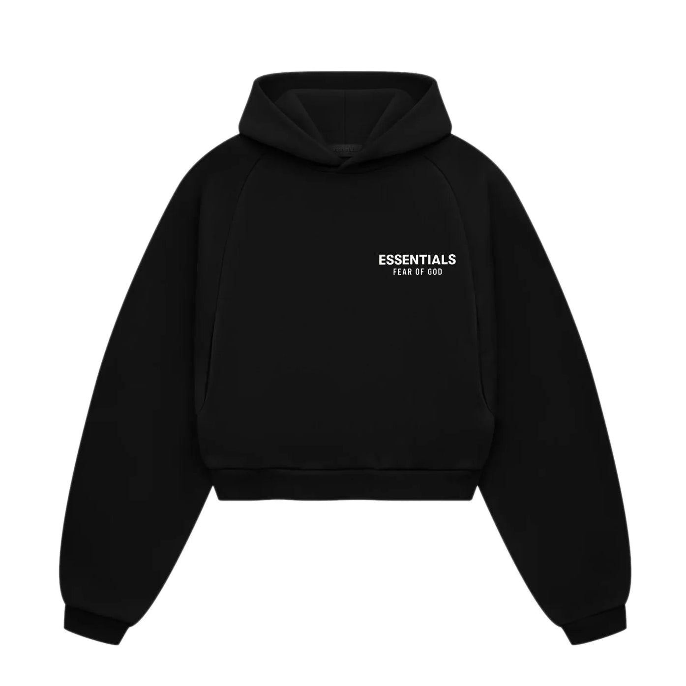 Essentials Women's Fleece Cropped Hoodie Black