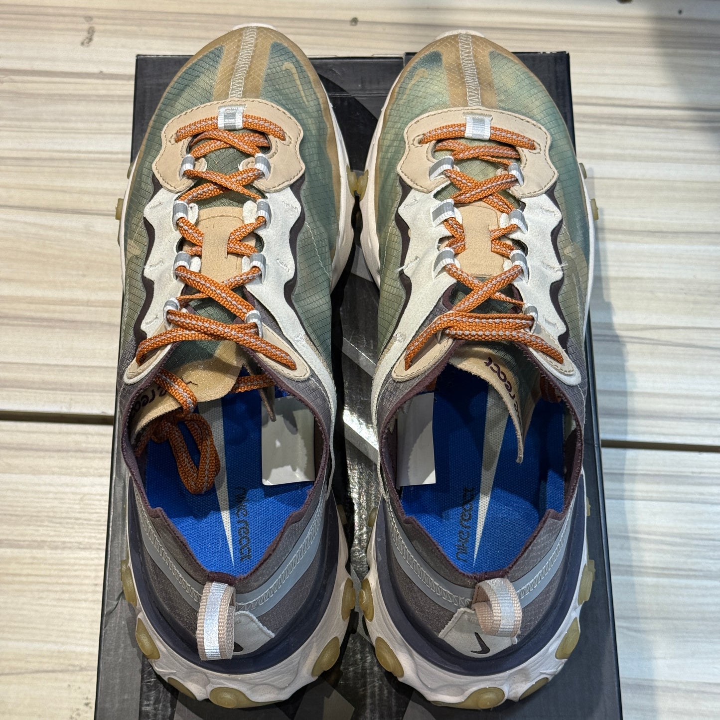 USED Nike React Element 87 Undercover Green Mist