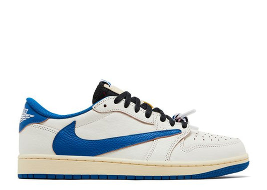 (PREORDER) Jordan 1 Retro Low OG SP Fragment x Travis Scott Sail Military Blue