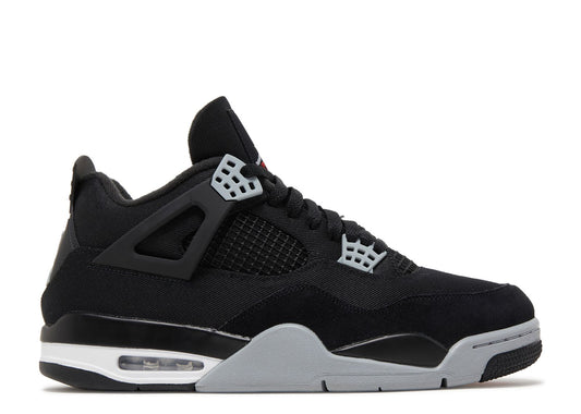 USED Jordan 4 Black Canvas