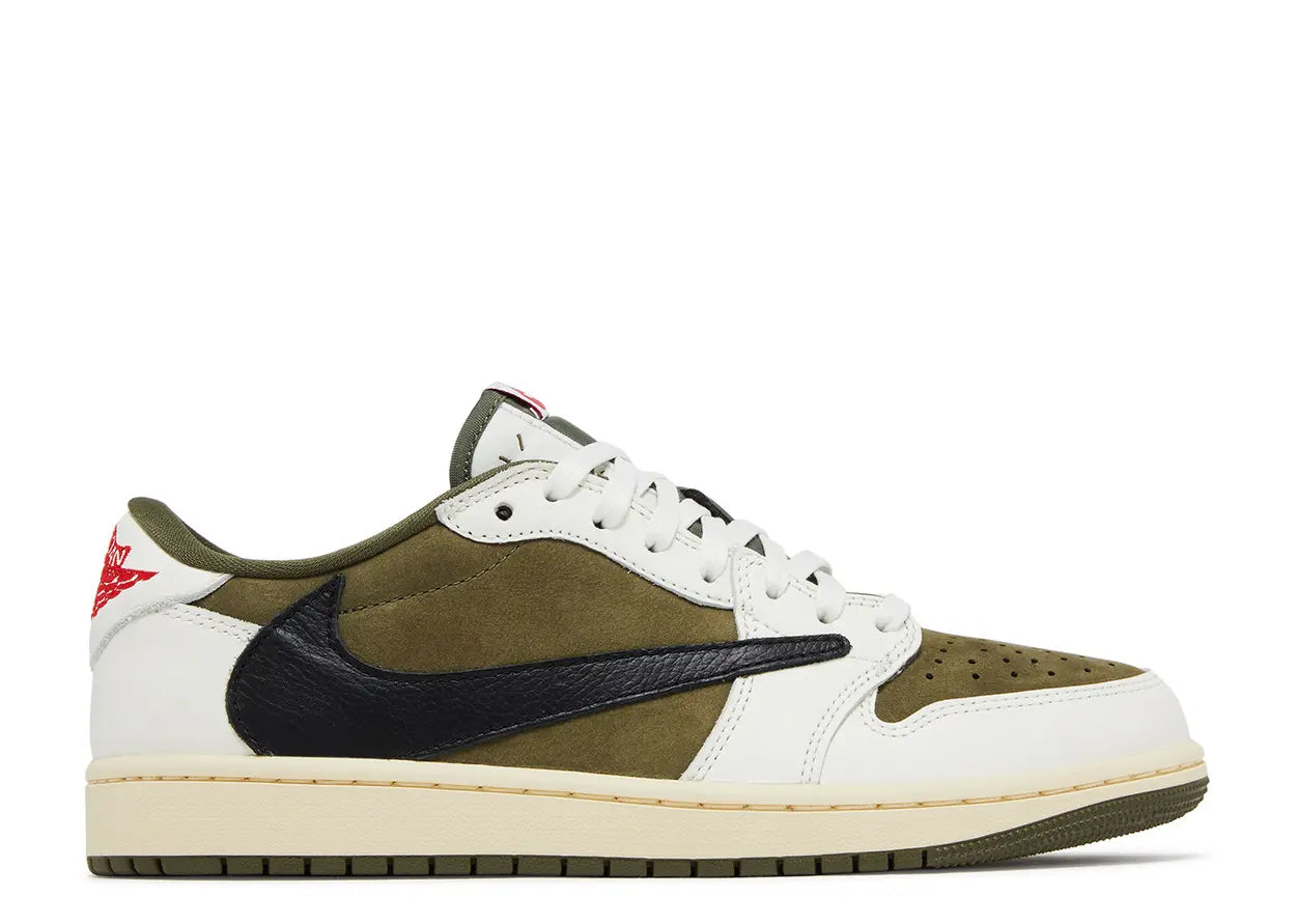 USED Jordan 1 Retro Low OG SP Travis Scott Medium Olive