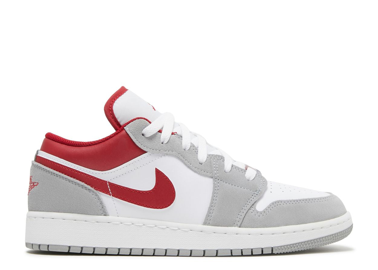 USED Jordan 1 Low SE Smoke Grey Gym Red (GS)