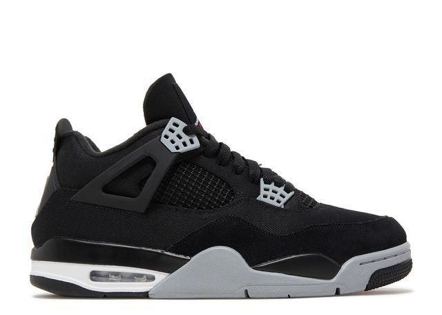 USED Jordan 4 Retro SE Black Canvas