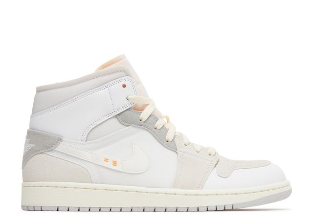 USED Jordan 1 Mid SE Craft Inside Out White Grey