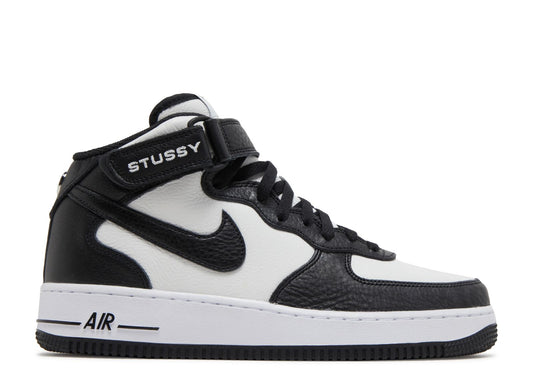 USED Air Force 1 Mid Stussy Black