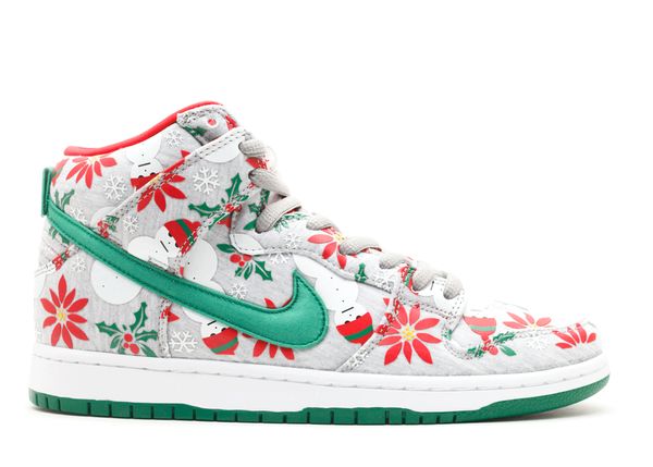Nike SB Dunk High Concepts Ugly Christmas Sweater Grey