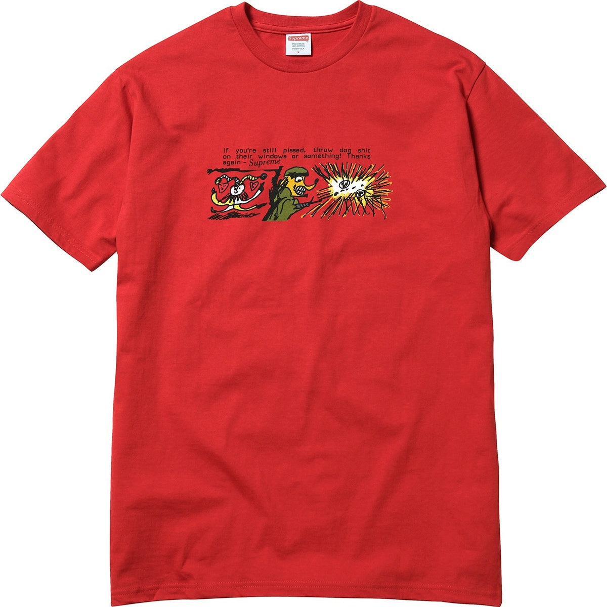 (BF25) Supreme Dog Shit Tee Red