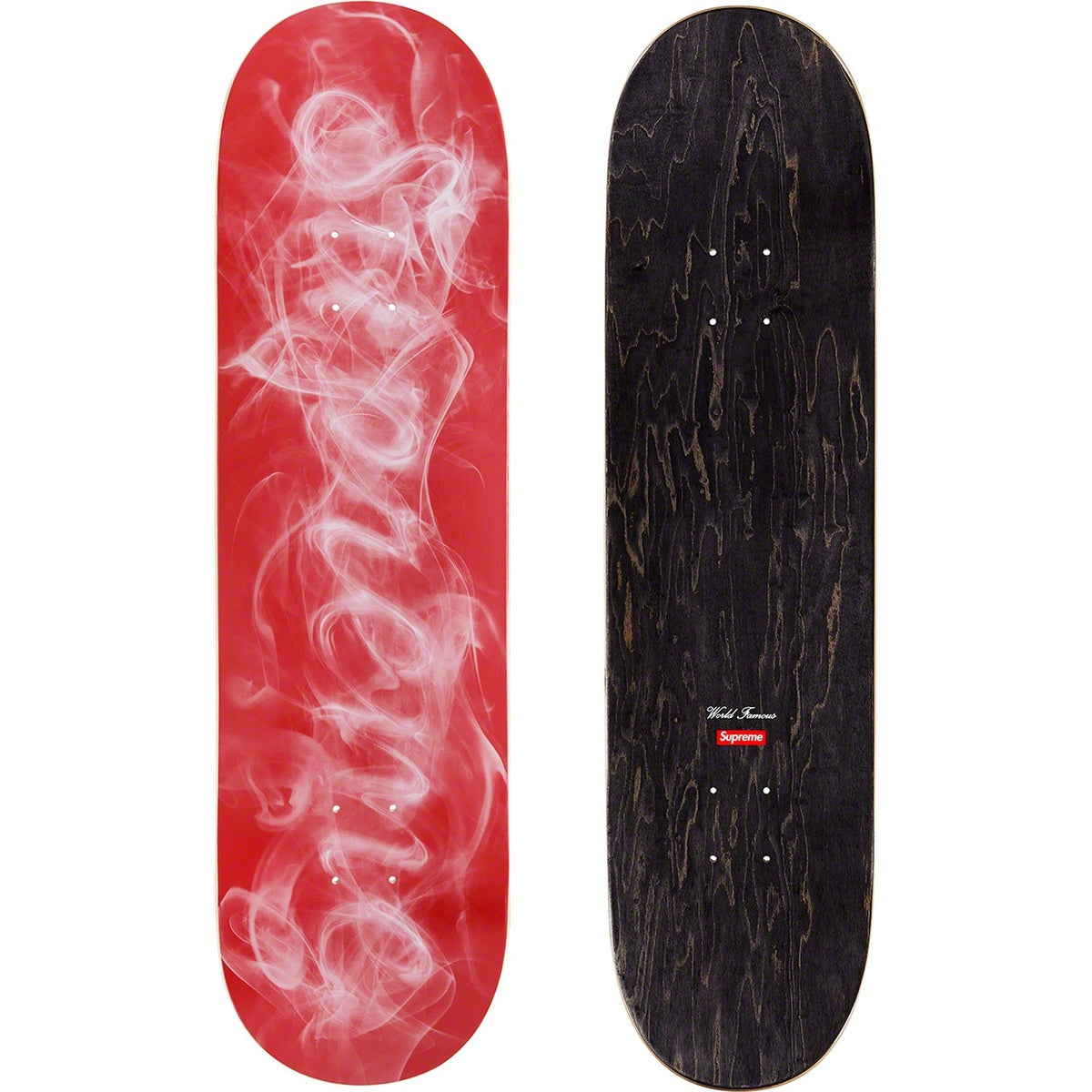 Supreme Smoke Skateboard Deck Red