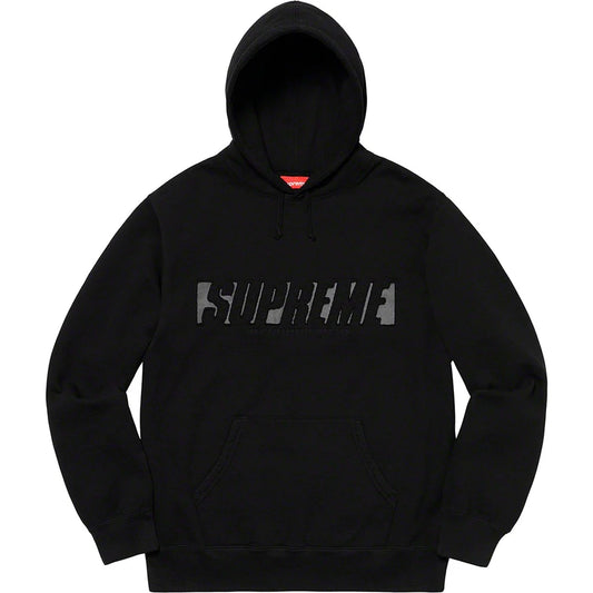 Supreme Reflective Cutout Hooded Sweatshirt Black