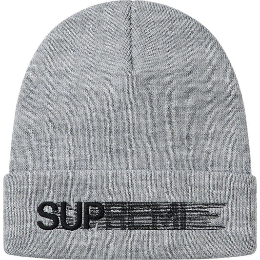 Supreme Motion Logo Beanie Heather Grey