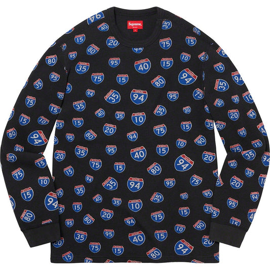 Supreme Interstate Waffle Thermal Black
