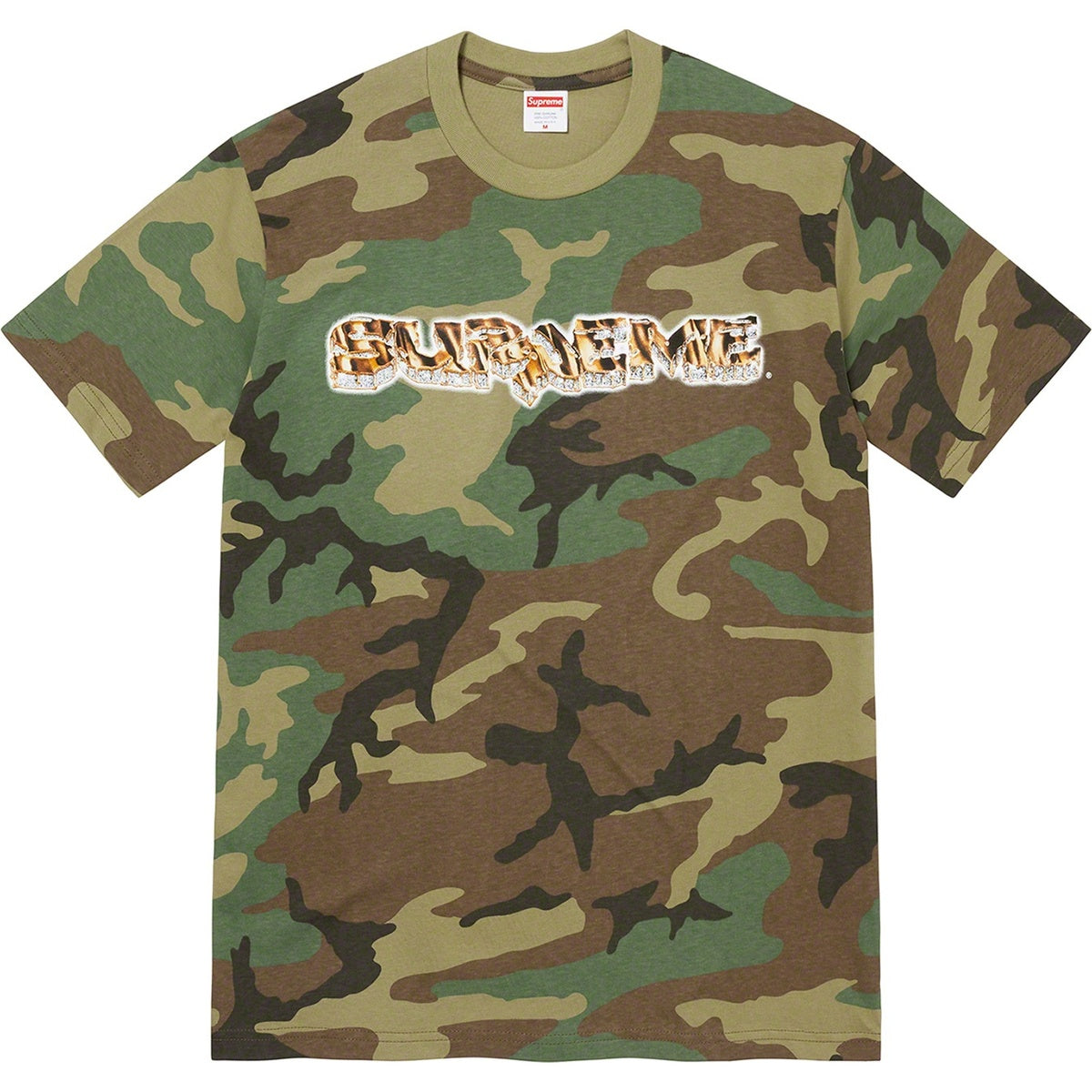 Supreme Diamond Tee Woodland Camo