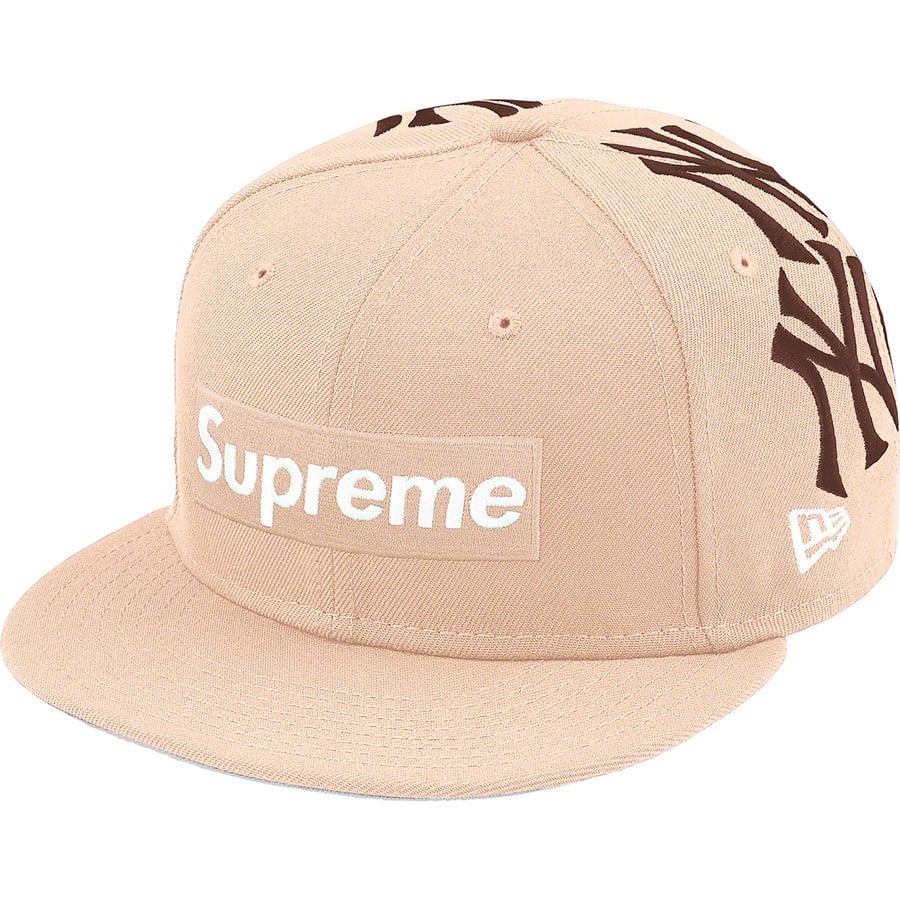 Supreme New York Yankees Box Logo New Era Tan