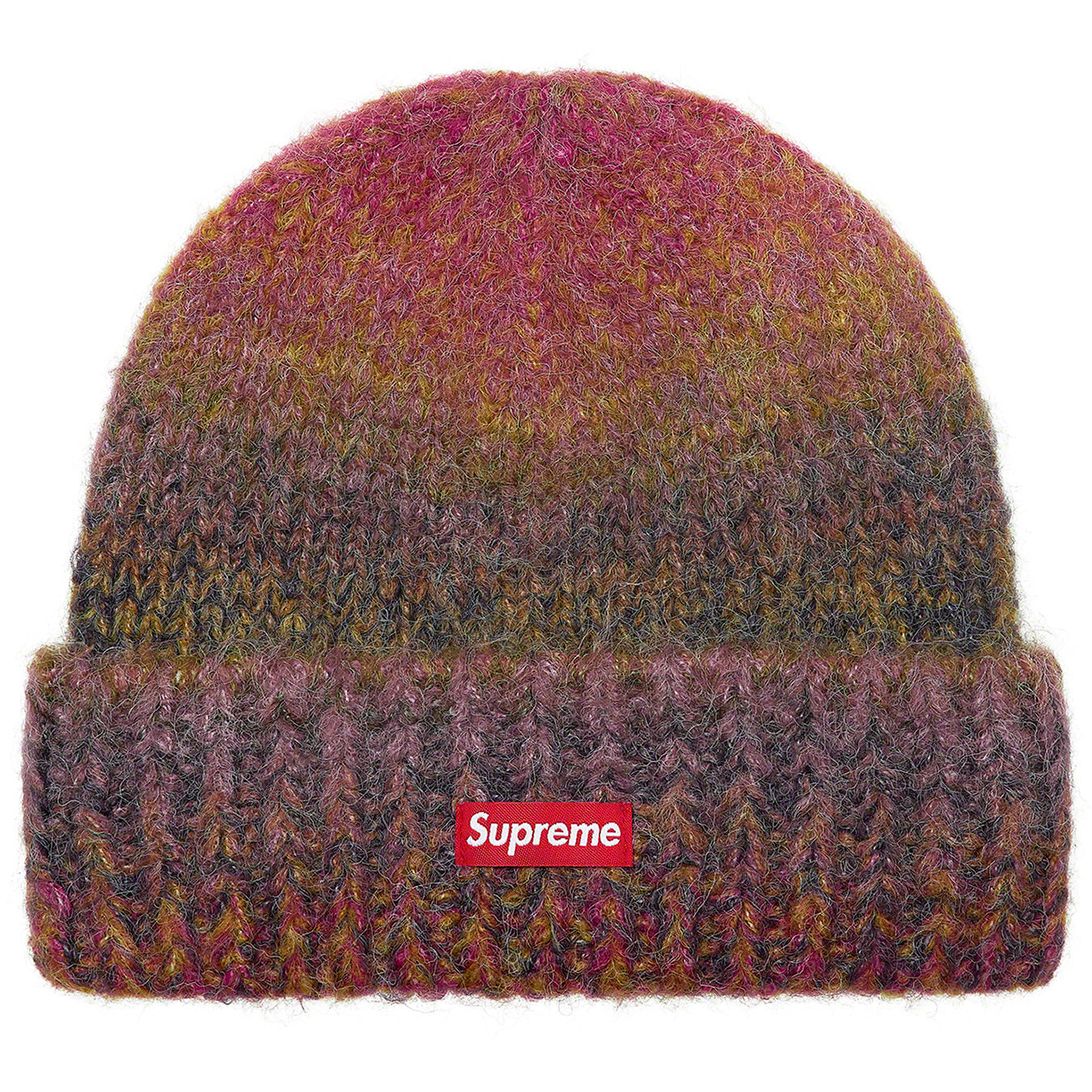 Supreme Gradient Stripe Beanie Red